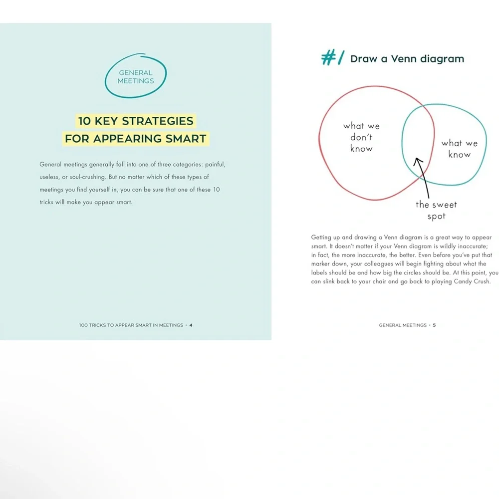 3/$15 100 Tricks to Appear Smart in Meetings: How to Get By Without Even Trying